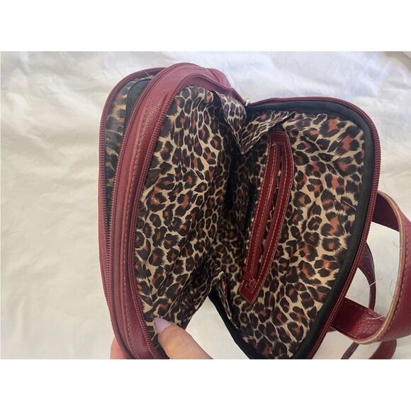 VTG Wilson Leather Mini Backpack Purse 10x9x4” Handbag Red - Picture 8 of 14